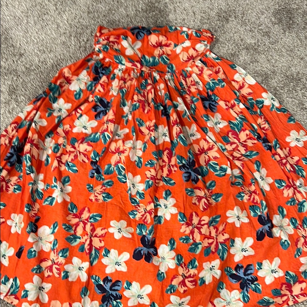 Floral Orange Skirt
